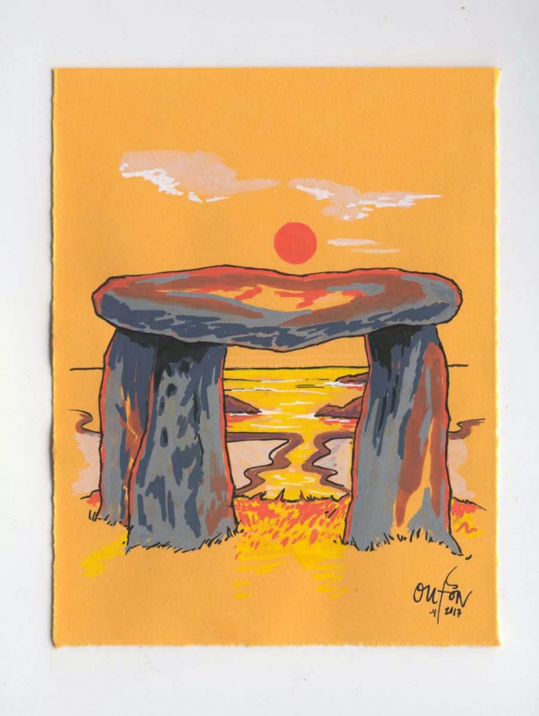 O dolmen de Trasolpor_Fisterras de Nengures_Outon_dibujo_debuxo_debujo_drawing