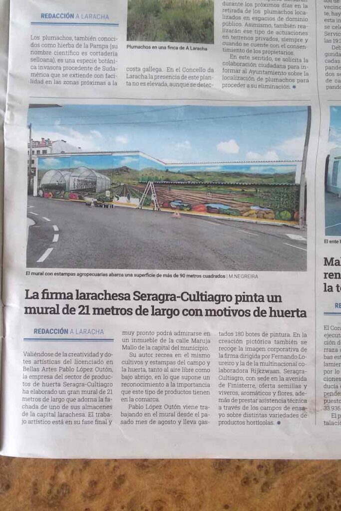 Cultiagro Laracha_mural Outon_Prensa