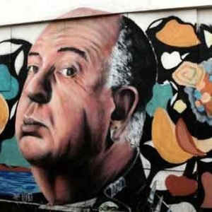 Graffiti art Alfred Hitchcock Vertigo_Leytonstone London_Pablo Outon