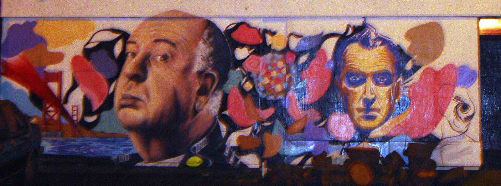 Graffiti art Alfred Hitchcock Vertigo_Leytonstone London_Pablo Outon
