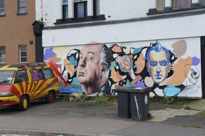 Graffiti art Alfred Hitchcock Vertigo_Leytonstone London_Pablo Outon