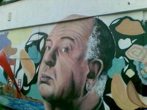 Graffiti art Alfred Hitchcock Vertigo_Leytonstone London_Pablo Outon