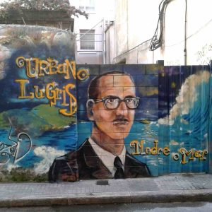 Foto de graffiti de Urbano Lugris en Coruña